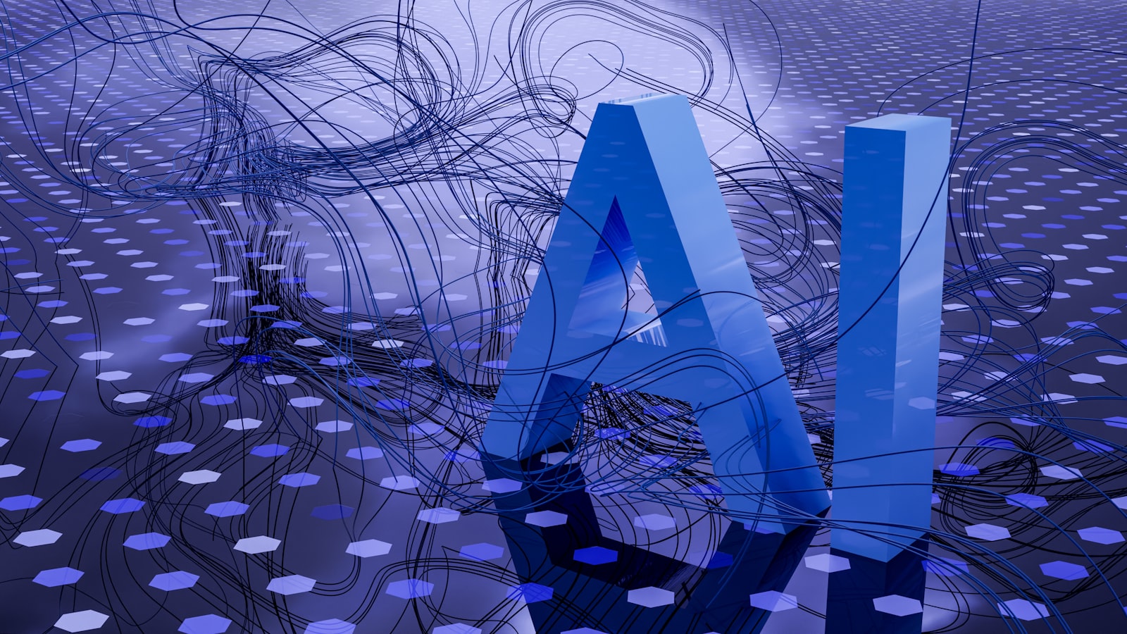 Futuristic AI visualization